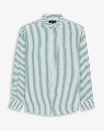Foto de Camisa Striped Linen Green Tide