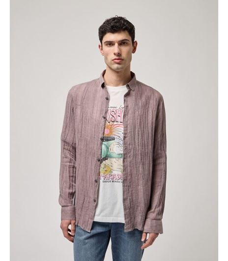 Foto de Camisa efecto lavado color malva