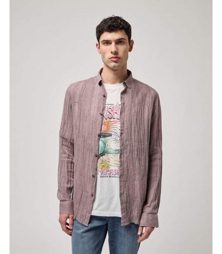 Foto de Camisa efecto lavado color malva