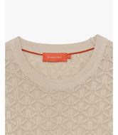 Foto de Camiseta de punto calado geometrico en color beige
