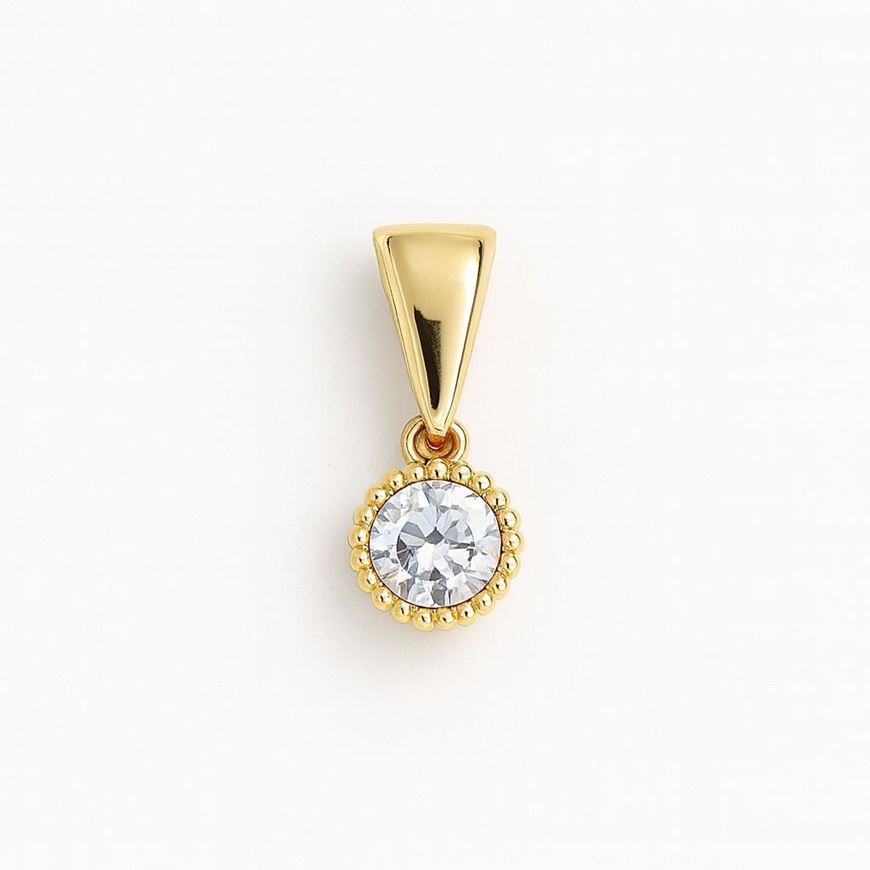 Foto de Colgante oro amarillo 18 kt punto de luz con circonita