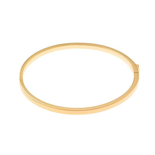 Foto de Pulsera plata baño dorado tubo redondo