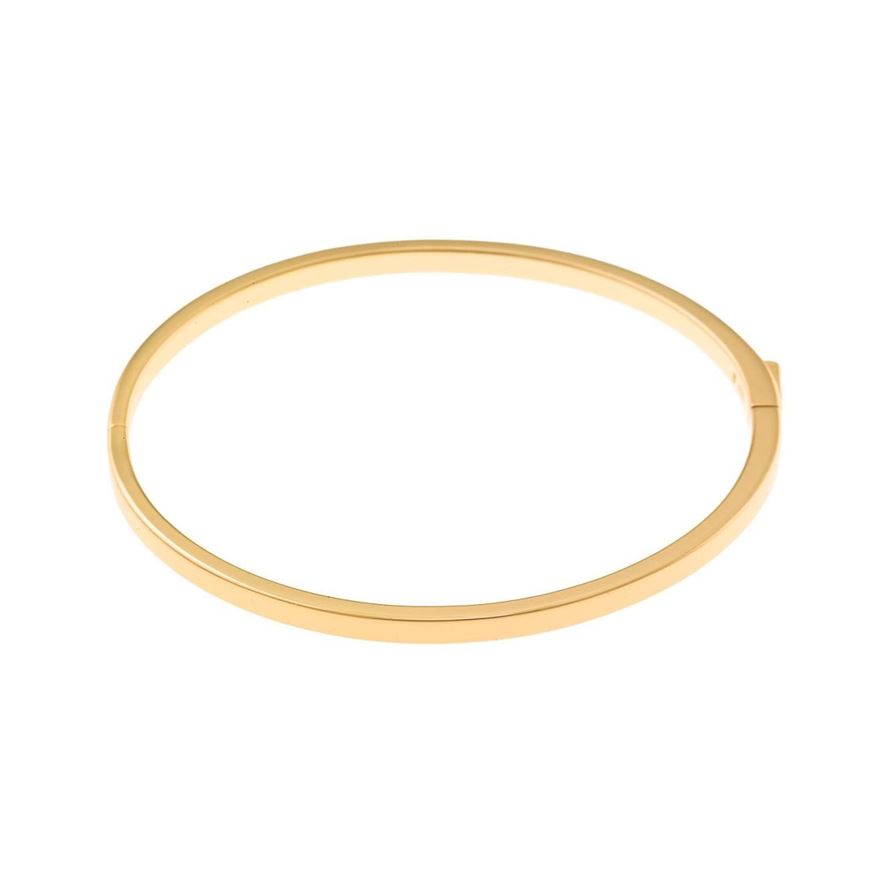 Foto de Pulsera plata baño dorado tubo redondo