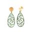 Foto de Pendientes de plata baño dorado arabesco verde