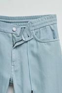 Foto de Pantalón Jogger en Lino azul