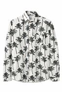 Foto de Camisa blanca estampado palmeras algodón