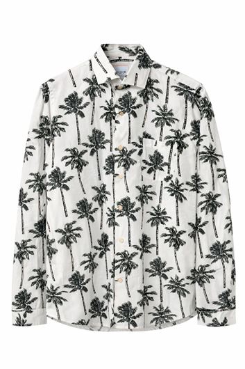 Picture of Camisa blanca estampado palmeras algodón