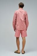 Foto de Camisa regular fit rosa mezcla lino y algodón
