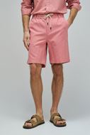 Foto de Pantalón corto rosa mezcla lino y algodón