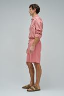 Foto de Pantalón corto rosa mezcla lino y algodón