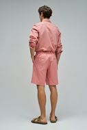 Foto de Pantalón corto rosa mezcla lino y algodón