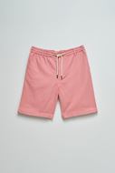 Foto de Pantalón corto rosa mezcla lino y algodón