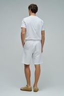 Foto de Pantalón corto blanco mezcla lino y algodón