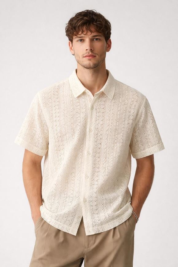 Foto de Camisa manga corta ganchillo