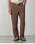 Foto de Pantalón de una pinza con cordón y goma en la cintura de lino-tencel color tostado