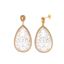Foto de Pendientes plata chapado dorado pera circonita