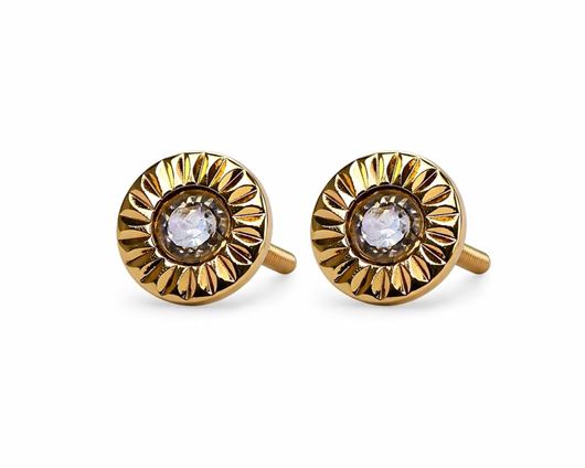 Foto de Pendientes de bebé Chatones en oro amarillo 18kt y circonitas blancas