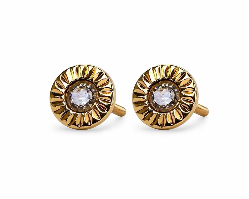 Foto de Pendientes de bebé Chatones en oro amarillo 18kt y circonitas blancas
