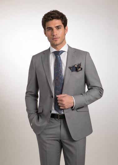 Foto de Traje gris medio corte slim fit