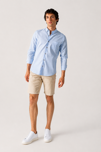 Foto de Camisa Regular Fit milrayas azul
