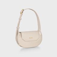 Foto de Bolso cruzado Cluse Sacroisé Petite beige y detalles dorados