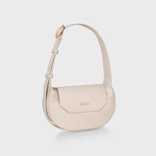 Foto de Bolso cruzado Cluse Sacroisé Petite beige y detalles dorados