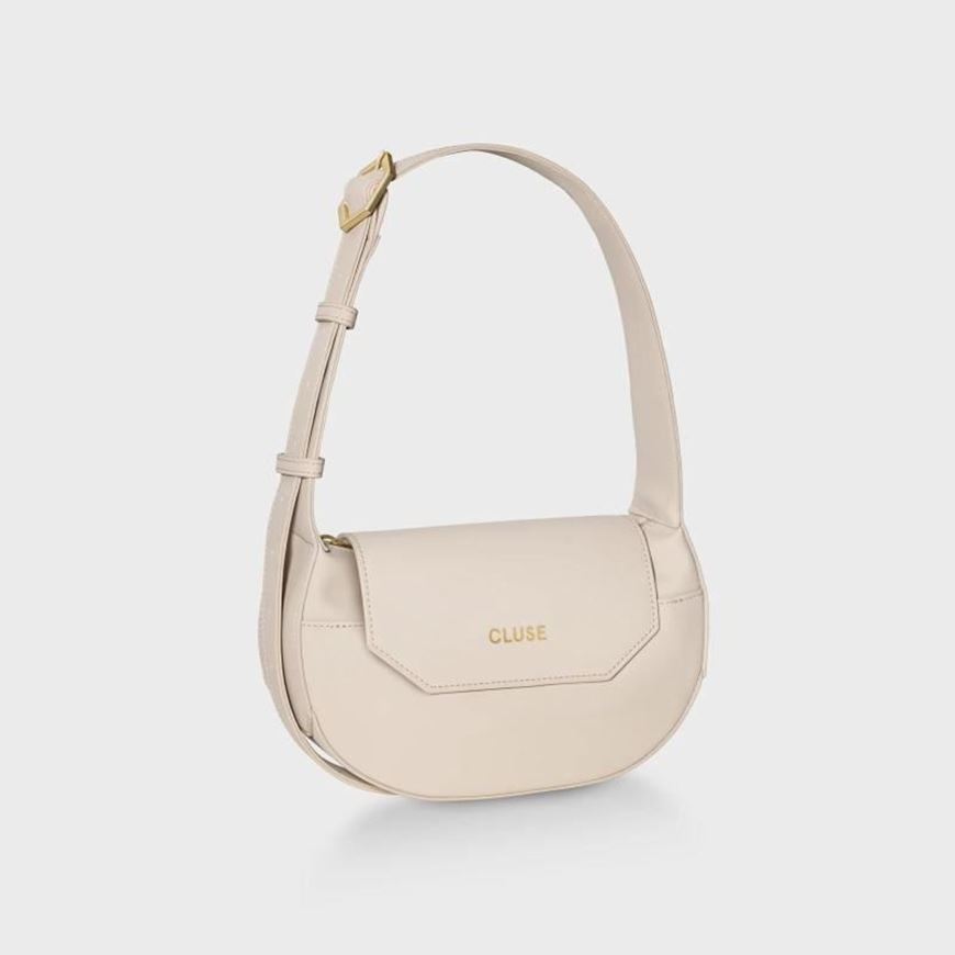 Foto de Bolso cruzado Cluse Sacroisé Petite beige y detalles dorados