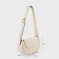 Foto de Bolso cruzado Cluse Sacroisé Petite beige y detalles dorados