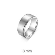 Foto de Anillo de acero 8mm banda mate