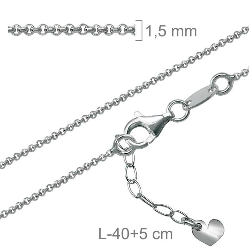 Foto de Cadena de plata roló 45cm