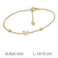 Foto de Pulsera plata baño oro mariposa circonitas