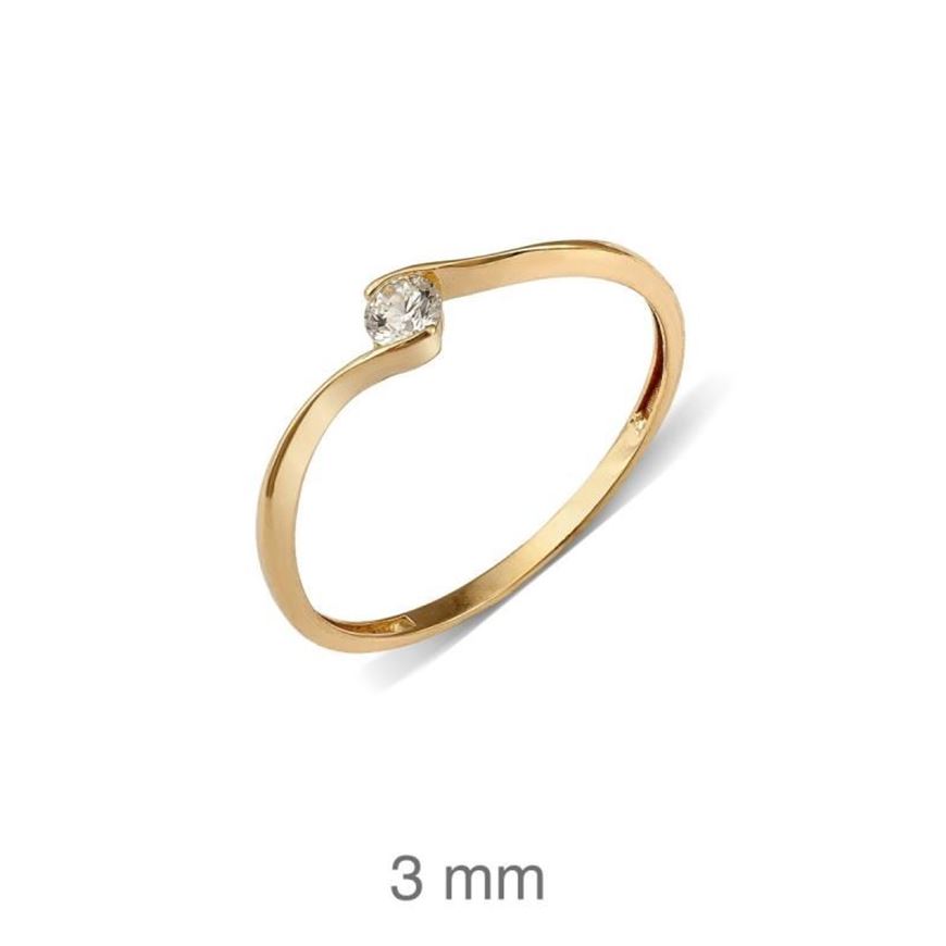 Foto de Anillo oro amarillo 18kt con circonita