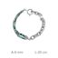 Foto de Pulsera acero eslabones combinado turquesa