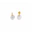 Picture of Pendientes de plata baño dorado barra con perla
