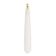 Foto de Colgante Cairo gota Ágatha blanca 40x6mm con anilla de oro amarillo 18kt 