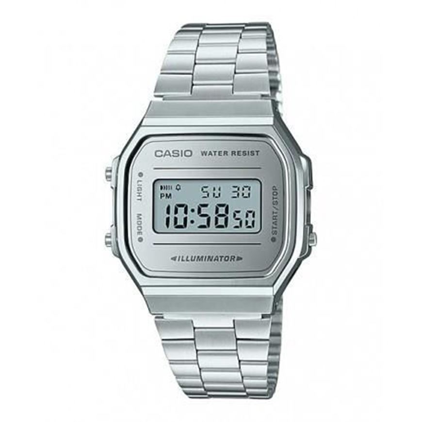 Foto de Reloj unisex retro Casio digital acero plateado