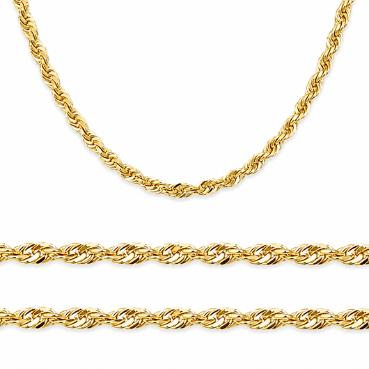 Picture of Cadena oro amarillo 18kt, eslabón singapur, grosor 1,50mm, longitud 50cm