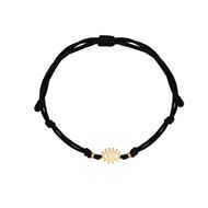 Foto de Pulsera 7 nudosnylon negro Ojo Nazar mini en oro amarillo 18kt