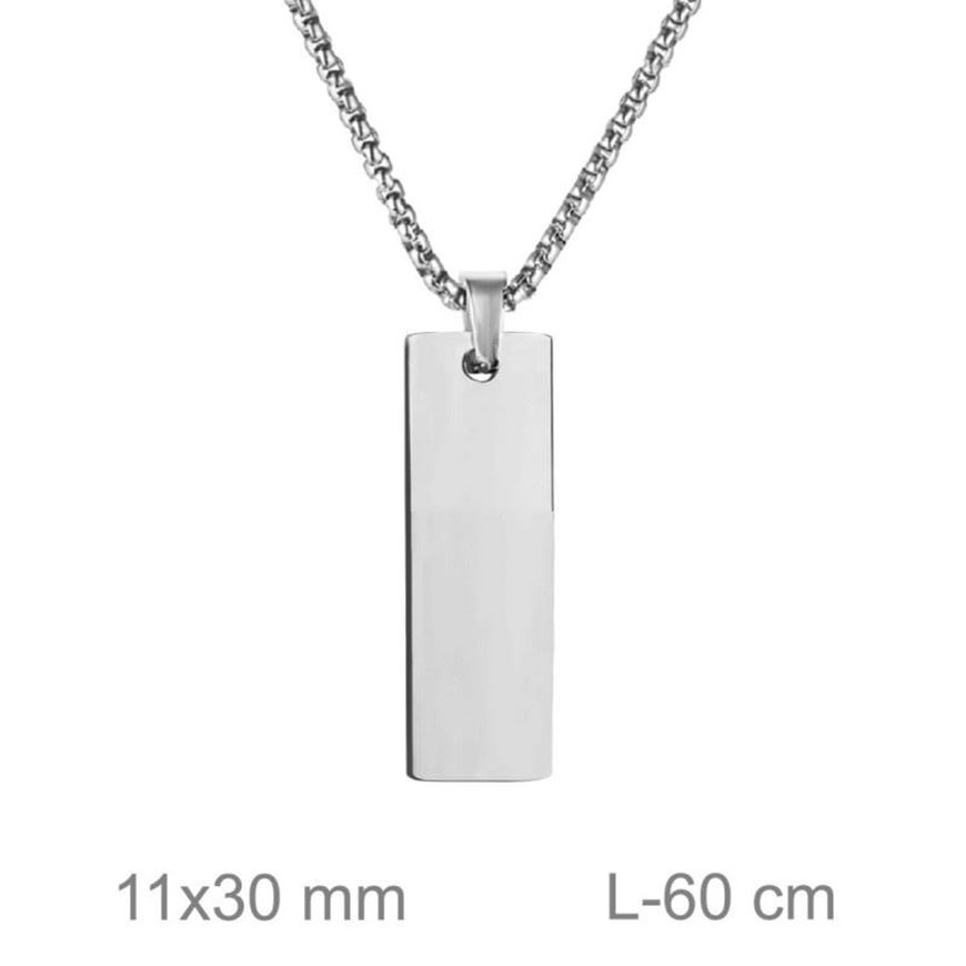 Foto de Gargantilla de acero con placa 11x30mm