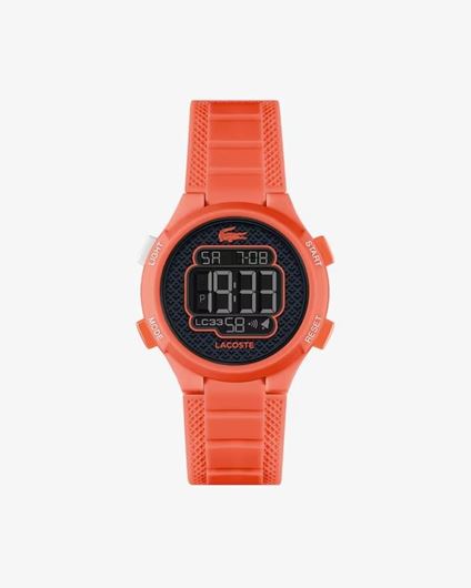 Foto de Reloj digital LC33 de silicona naranja y negro