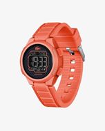 Foto de Reloj digital LC33 de silicona naranja y negro