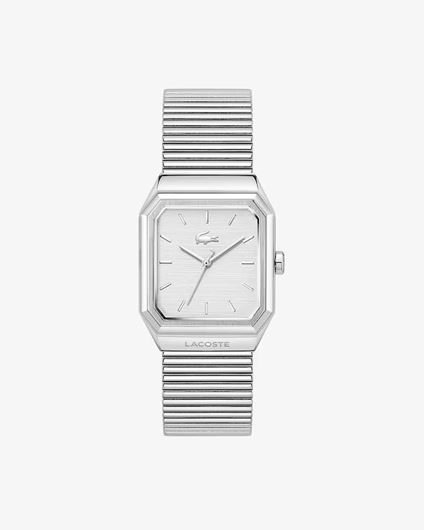 Foto de Reloj de acero René para hombre con esfera blanca