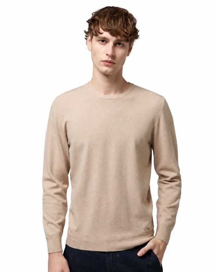 Foto de Jersey de punto fino slim fit color camel