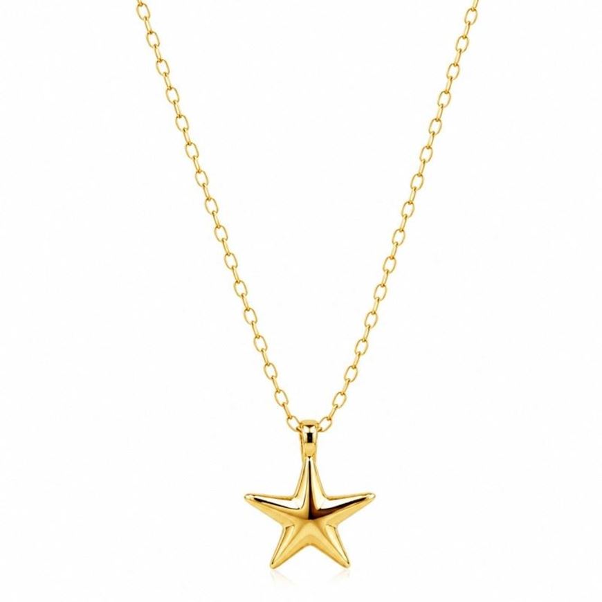 Foto de Gargantilla oro amarillo 18 kt con estrella de mar