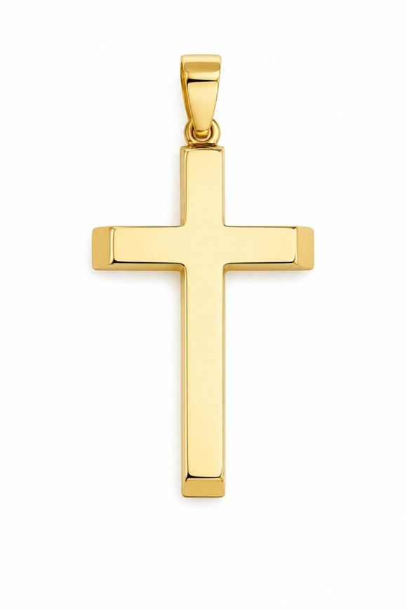 Foto de Cruz oro amarillo lisa 18 ktes