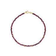 Foto de Pulsera Chic rubís y bolitas en oro amarillo 18kt 16cm
