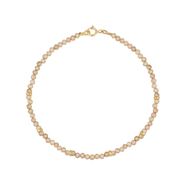 Foto de Pulsera Chic cuentas circonitas champagne 2mm en oro amarillo 18kt 16cm