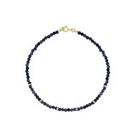 Foto de Pulsera Chic cuentas zafiros en oro amarillo 18kt 16cm