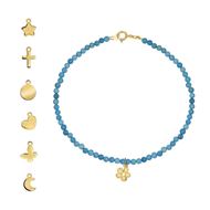 Foto de Pulsera Chic Howlitas turquesas en oro amarillo 18kt  18cm