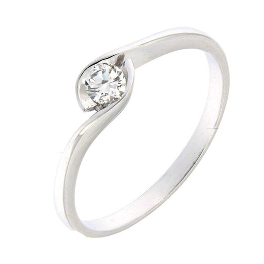 Picture of Anillo Solitario en oro blanco de 18 Kilates y 1 diamante de 0.20 quilates con engaste en tensión